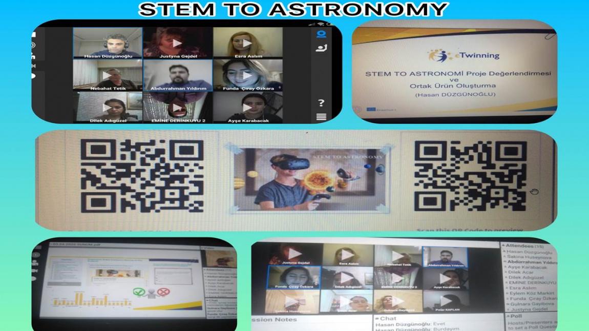 Stem To Astronomy Proje Değerlendirmesi ve Ortak Ürünler Oluşturma Toplantımızı Gerçekleştirdik.